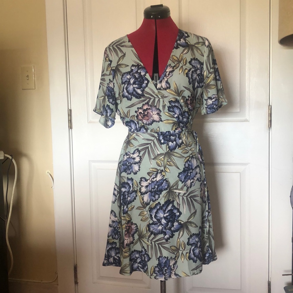 Floral lush wrap dress